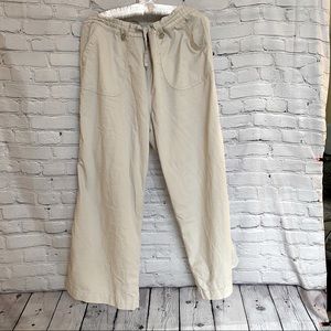 Torrid IVORY DRAWSTRING WIDE LEG PANT